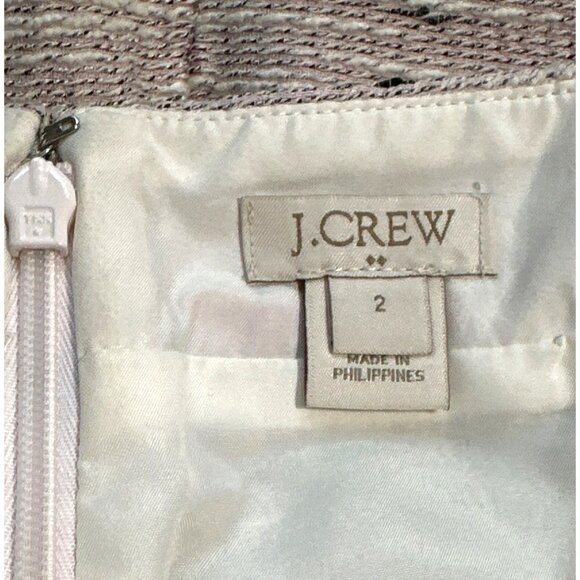 Preppy Academia Floral Pencil Skirt Size 2 Cream Tweed Pink Career Officecore - Picture 9 of 11